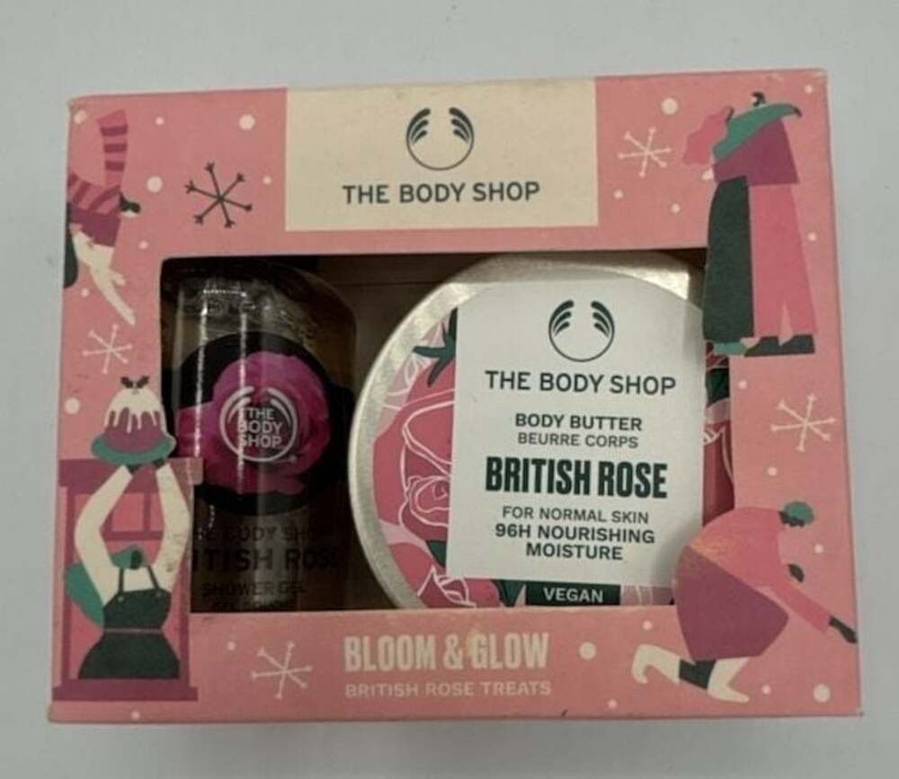 The Body Shop Bloom & Glow British Rose Treats 2-Piece Gift Set